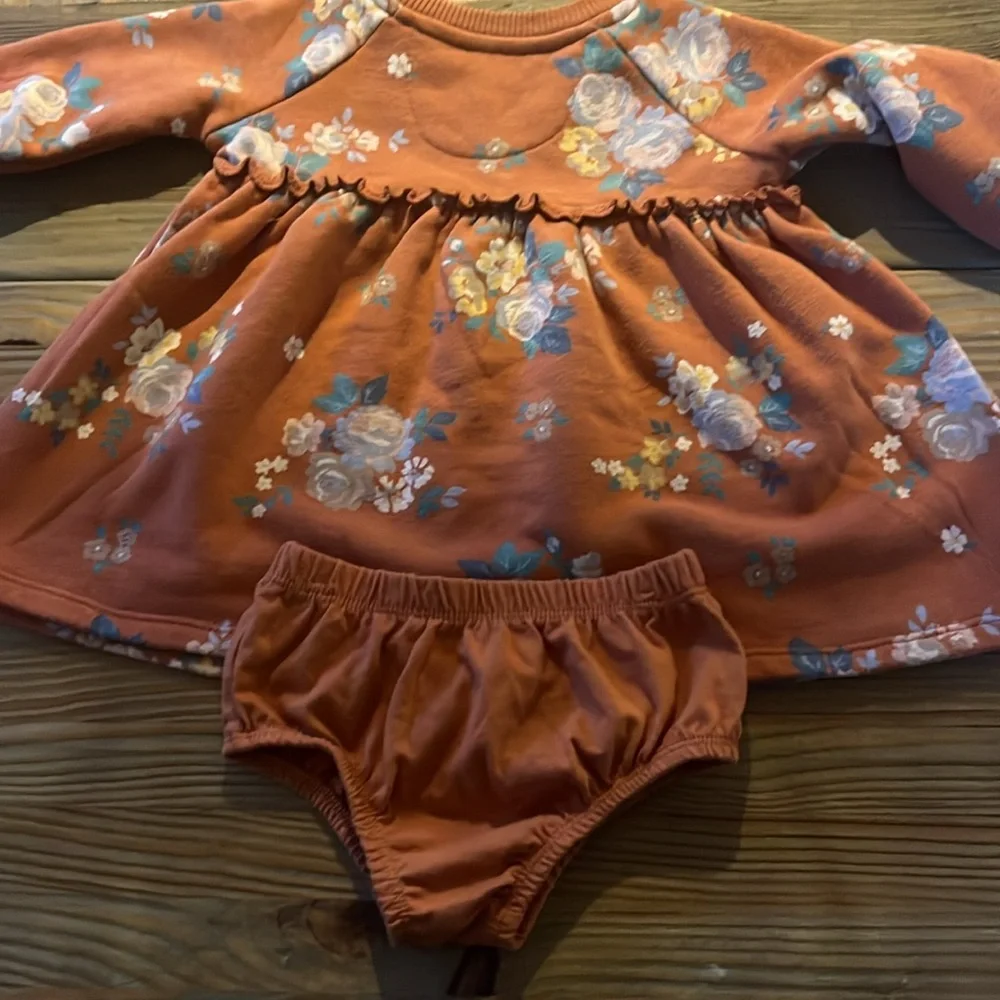 Easy Peasy Floral Dress Set 3-6 months